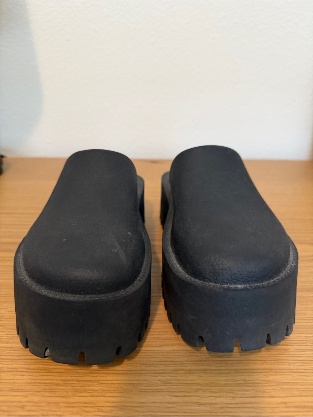 Jeffrey Campbell Black Platform Clog Mules